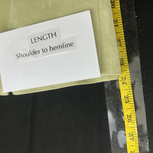 Bernardo Womens Large Full Zip Leather Shacket Pastel Green Round Neck Pockets - Picture 8 of 13